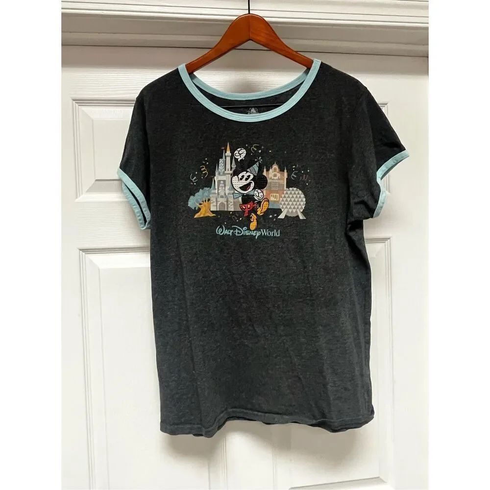 Disney Parks Mickey Mouse Walt Disney World Celebration Baseball T-Shirt sz 1X E
